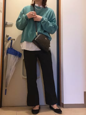「Simplicite（サンプリシテ）のアイテム（スウェット）」を使った、まっちょ♡さん（レディース・162cm）の春コーディネート