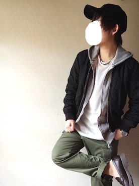 「INGNI（イング）のアイテム（ジャケット/アウター）」を使った、atsushi.さん（メンズ・156cm）の冬コーディネート