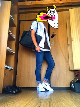 「ikka（イッカ）のTCワッフルレイヤードタンクトップ（タンクトップ）」を使った、kinocoさん（メンズ・175cm）の夏コーディネート