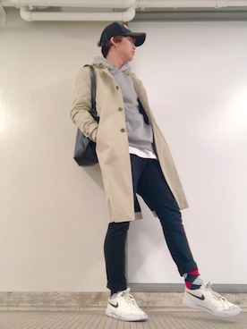 「SEVENDAYS=SUNDAY（セブンデイズサンデイ）のアイテム（パーカー）」を使った、kinocoさん（メンズ・175cm）の春コーディネート