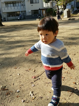「1歳6ヶ月」｜「アイテム（その他）」を使った、あきあき/ツバサさん（キッズ・80cm）の秋コーディネート