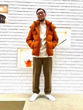 「orcival」｜「アイテム（ダウンジャケット/コート）」を使った、hayashiさん（メンズ・173cm）の夏コーディネート