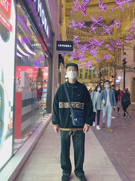 「BEAMS（ビームス）のアイテム（その他シューズ）」を使った、wingさん（メンズ・172cm）の冬コーディネート