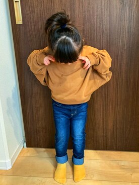 「アイテム（スウェット）」を使った、僕と娘さん（キッズ・90cm）の春コーディネート