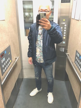 「jackrose」｜「アイテム（MA-1）」を使った、南風さん（メンズ・173cm）の秋コーディネート