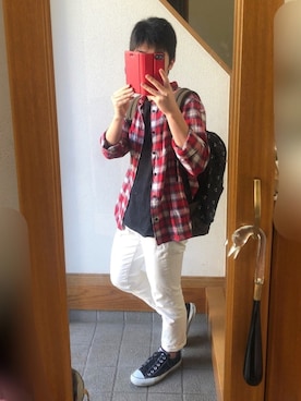 「CONVERSE（コンバース）のconverse（コンバース） ALL STAR OX（オールスターOX）（スニーカー）」を使った、O'n  U160さん（メンズ・155cm）の春コーディネート