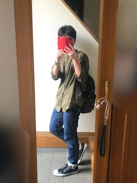 「CONVERSE（コンバース）のconverse（コンバース） ALL STAR OX（オールスターOX）（スニーカー）」を使った、O'n  U160さん（メンズ・155cm）の春コーディネート