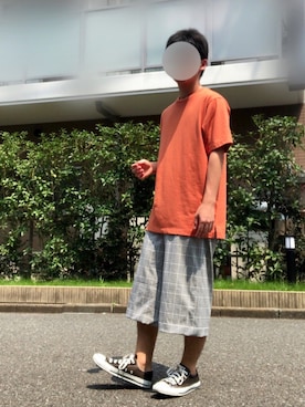 「CONVERSE（コンバース）のconverse（コンバース） ALL STAR OX（オールスターOX）（スニーカー）」を使った、O'n  U160さん（メンズ・155cm）の夏コーディネート