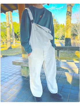 「kutir（クティール）のアイテム（オールインワン・サロペット）」を使った、kaz_baseさん（メンズ・180cm）の冬コーディネート