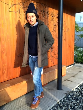 「DIEMME（ディエッメ）のアイテム（ブーツ）」を使った、yosukeさん（メンズ・171cm）の冬コーディネート
