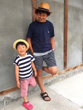 「OLD NAVY（オールドネイビー）のアイテム（帽子）」を使った、yosukeさん（メンズ・171cm）の夏コーディネート