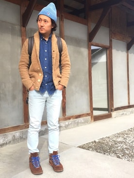 「DIEMME（ディエッメ）のアイテム（ブーツ）」を使った、yosukeさん（メンズ・171cm）の冬コーディネート