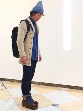「DIEMME（ディエッメ）のアイテム（ブーツ）」を使った、yosukeさん（メンズ・171cm）の冬コーディネート