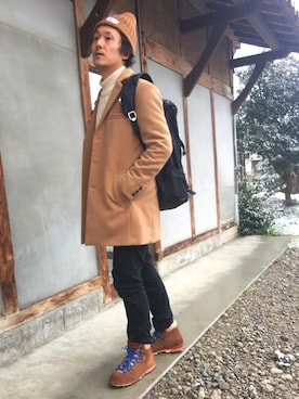 「DIEMME（ディエッメ）のアイテム（ブーツ）」を使った、yosukeさん（メンズ・171cm）の冬コーディネート