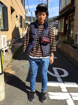 「リバーシブル」｜「アイテム（アナログ腕時計）」を使った、yosukeさん（メンズ・171cm）の秋コーディネート
