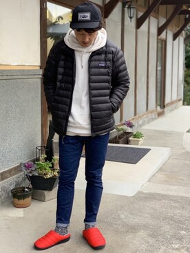 「SUBU（スブ）のアイテム（スリッポン）」を使った、yosukeさん（メンズ・171cm）の冬コーディネート
