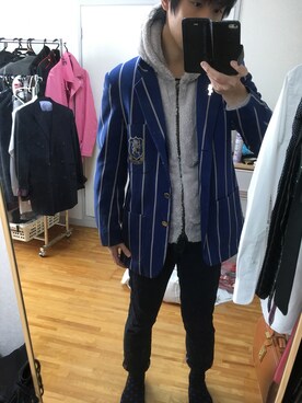 「graphzero（グラフゼロ）のアイテム」を使った、ふじたさん（メンズ・175cm）の冬コーディネート