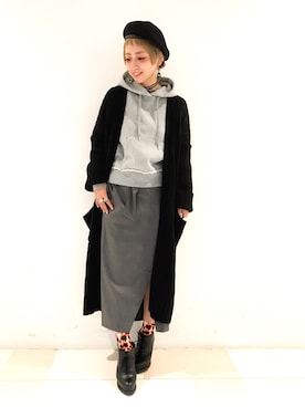 「HARE（ハレ）のアイテム（チョーカー）」を使った、HIROSE/HAREさん（レディース・157cm）の冬コーディネート