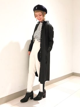 「HARE（ハレ）のアイテム（シャツワンピース）」を使った、HIROSE/HAREさん（レディース・157cm）の冬コーディネート