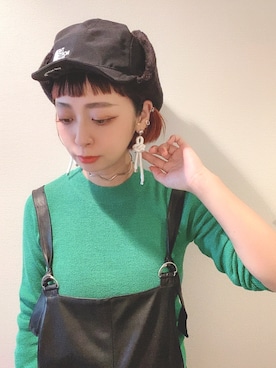 「ZARA（ザラ）のアイテム（オールインワン・サロペット）」を使った、HIROSE/HAREさん（レディース・157cm）の冬コーディネート