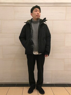 「MANEBU（マネブ）のアイテム（その他シューズ）」を使った、COZYさん（メンズ・165cm）の冬コーディネート
