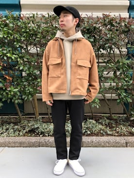 「417 EDIFICE（フォーワンセブンエディフィス）のアイテム（キャップ）」を使った、COZYさん（メンズ・165cm）の冬コーディネート