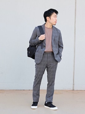 「417 EDIFICE（フォーワンセブンエディフィス）のアイテム（バッグ）」を使った、COZYさん（メンズ・165cm）の春コーディネート