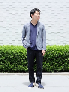 「gim（ジム）のアイテム（ジャケット/アウター）」を使った、COZYさん（メンズ・165cm）の夏コーディネート