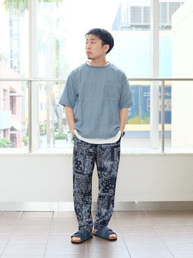 「417 EDIFICE（フォーワンセブンエディフィス）のアイテム（タンクトップ）」を使った、COZYさん（メンズ・165cm）の夏コーディネート