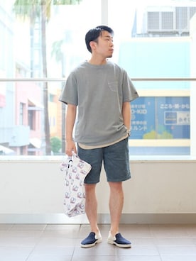 「417 EDIFICE」｜「アイテム（スリッポン）」を使った、COZYさん（メンズ・165cm）の夏コーディネート