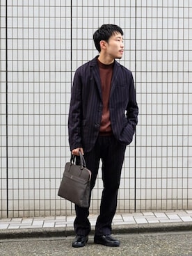「417 EDIFICE（フォーワンセブンエディフィス）のアイテム（その他アウター）」を使った、COZYさん（メンズ・165cm）の秋コーディネート