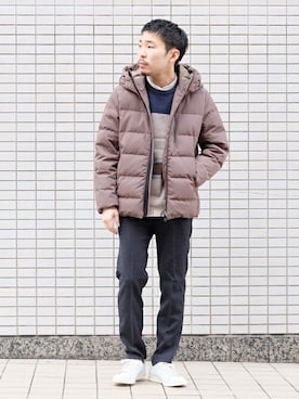 「417 EDIFICE（フォーワンセブンエディフィス）のアイテム（ダウンジャケット/コート）」を使った、COZYさん（メンズ・165cm）の冬コーディネート