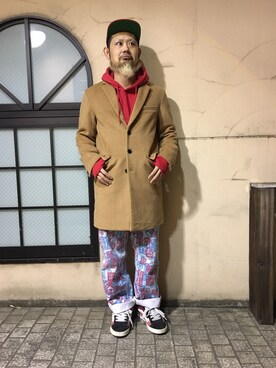 「秋冬」｜「アイテム（サロペット/オーバーオール）」を使った、SHUHEI@DOIT君さん（メンズ・170cm）の冬コーディネート