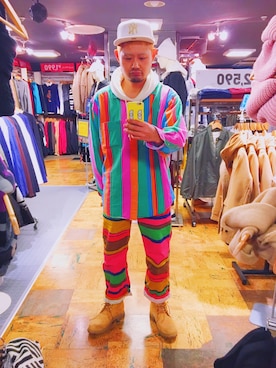 「outfit」｜「アイテム（サロペット/オーバーオール）」を使った、SHUHEI@DOIT君さん（メンズ・170cm）の冬コーディネート