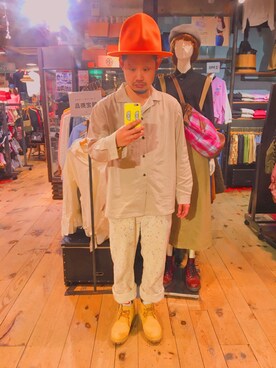 「outfit」｜「アイテム（サロペット/オーバーオール）」を使った、SHUHEI@DOIT君さん（メンズ・170cm）の冬コーディネート