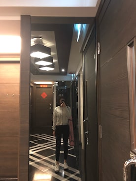 「アイテム（スタジャン、シルバー系）」を使った、猫被咽住了_さん（レディース・155cm）の冬コーディネート