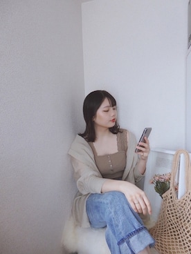 「HOTPING（ホッピン）のアイテム（バッグ）」を使った、sallyさん（レディース・161cm）の夏コーディネート