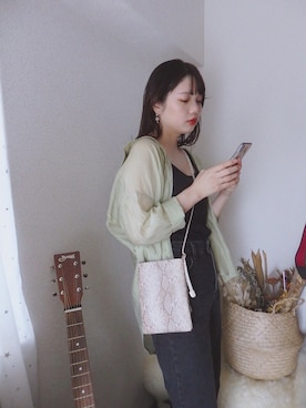 「Aunt Marie's（アントマリーズ）のAUNT MARIE'S フェイクレザースクエアサンダル（サンダル）」を使った、sallyさん（レディース・161cm）の秋コーディネート