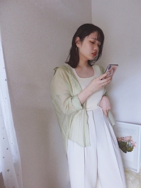 「Aunt Marie's（アントマリーズ）のAUNT MARIE'S フェイクレザースクエアサンダル（サンダル）」を使った、sallyさん（レディース・161cm）の秋コーディネート