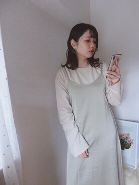 「CLEA（クレア）のアイテム（ワンピース/ドレス）」を使った、sallyさん（レディース・161cm）の秋コーディネート