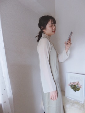 「CLEA（クレア）のアイテム（ワンピース/ドレス）」を使った、sallyさん（レディース・161cm）の秋コーディネート
