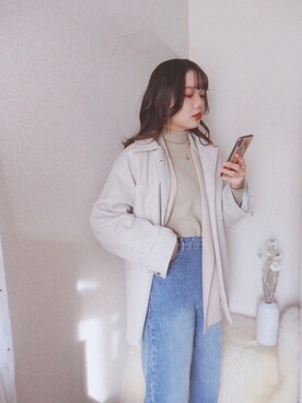 「ACT（アクト）のアイテム（パンツ）」を使った、sallyさん（レディース・161cm）の冬コーディネート