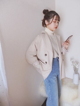 「ACT（アクト）のアイテム（パンツ）」を使った、sallyさん（レディース・161cm）の冬コーディネート