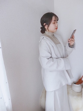 「one after another NICE CLAUP（ワンアフターアナザーナイスクラップ）のアイテム（ジャンパースカート）」を使った、sallyさん（レディース・161cm）の冬コーディネート