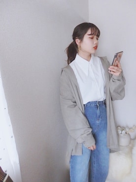 「ACT（アクト）のアイテム（パンツ）」を使った、sallyさん（レディース・161cm）の春コーディネート