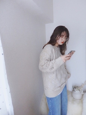 「ACT（アクト）のアイテム（パンツ）」を使った、sallyさん（レディース・161cm）の春コーディネート