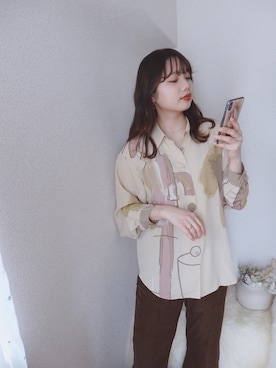 「BASE（ベース）のアイテム（トップス）」を使った、sallyさん（レディース・161cm）の春コーディネート