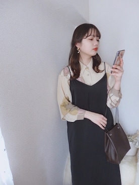 「BASE（ベース）のアイテム（トップス）」を使った、sallyさん（レディース・161cm）の春コーディネート