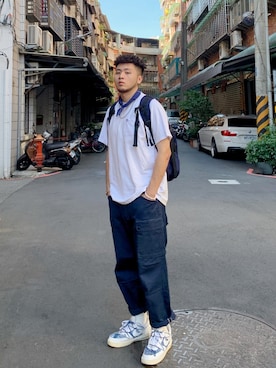 「NEXHYPE（ネックスハイプ）のアイテム」を使った、Bc 🇹🇼さん（メンズ・185cm）の秋コーディネート