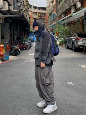 「Octo gambolのアイテム（ジャケット/アウター）」を使った、Bc 🇹🇼さん（メンズ・185cm）の冬コーディネート